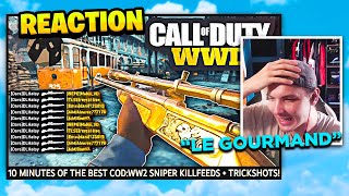 Evoo Reacts "10 MINUTES OF THE BEST WW2 SNIPER KILLFEED + TRICKSHOT" by @DubStepZz