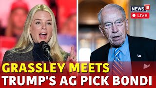 Senator Chuck Grassley Meets Pam Bondi | Trump's Nominee For U.S. Attorney General Pam Bondi | N18G