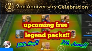 Pes 2nd Anniversary - Again 2 free legend packs  #ThanksKonami  #pes2019mobile  #SundayFunday