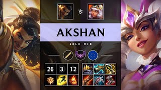 Akshan Mid vs Qiyana: Triple Kill, Legendary - EUW Master Patch 14.18