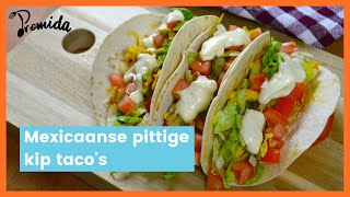 Recept: Mexicaanse pittige kip taco's