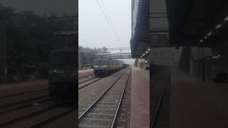 WAG-9 Goods train running full speed me 130 Kmph #shorts #train #wag9locomotive #1millionviews