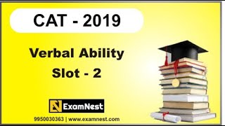 CAT - 2019 | VA | Slot - 2 | Original Questions | Solutions | Online Coaching | Verbal Ability