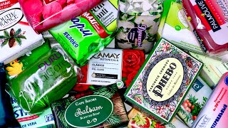 Red and Green - ASMR International Soap Haul - Unwrapping / Unboxing / Opening - TINGLY!