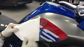 BMW R1200/1250GS LC 2017 onwards Rallye HOW TO apply install look TUTORIAL side tank stickers decals