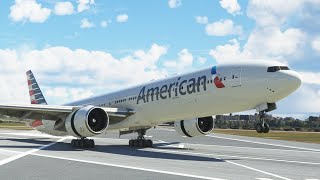 amazing landing of an American Airlines plane at Miami International Airport