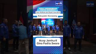 AHY serahkan rekomendasi calon bupati Karawang #bupatikarawang #demokrat #ahy