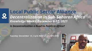 Is Decentralization a Road to Peace in Africa? (Decky Kabongi)