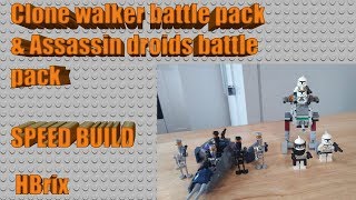 LEGO Star Wars Clone Walker & Assassin Droids battle packs | SPEED BUILD