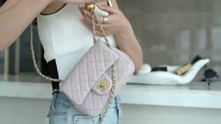 MODEL SHOW: CHANEL PEARL CRUSH MINI FLAP BAG AS1786 B02916 ND359