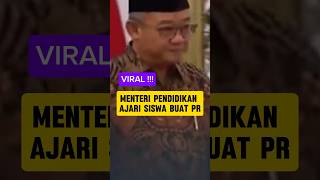 MENTERI PENDIDIKAN AJARI SISWA BUAT PR