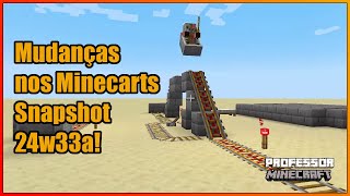 Como vão funcionar os minecarts! (Snapshot 24w33a)