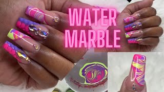 WATER MARBLE | WATCH ME DO MY OWN NAILS