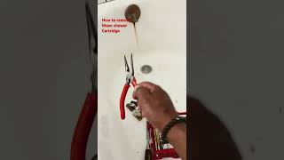 How to remove a broken Moen shower cartridge from the pipe. #diy #Moen #plumbing #plumbinghack