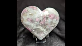 med pink tourmaline heart