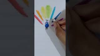 How to Draw Rainbow Peacock 🌈 drawing #nice #artwork #rainbow #peacock