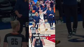 Caitlin Clark FIRED UP after victory #caitlinclark #wnba #basketball