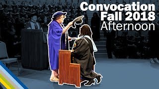 MSVU Fall Convocation 2018 - Afternoon Ceremony