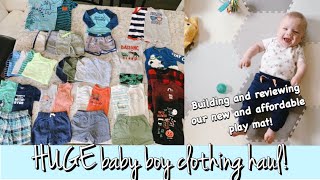 HUGE baby boy summer clothing haul! New AFFORDABLE baby play mat || Follow me around VLOG