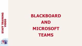 Blackboard and Microsoft Teams Syncronization