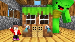 JJ Built a Secret House Inside a Block to Prank Mikey in Minecraft (Maizen)