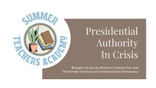 "Presidential Authority in Crises" – Presented by Ben Kleinerman, Baylor University