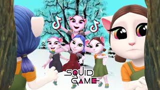 My Talking Angela 2 Squid Game 🏳️🚦😱 But Squid Doll Dancing TikTok