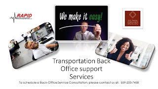 Back Office Support for Transportation Companies