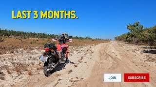 Last three months on the Honda CRF300L.