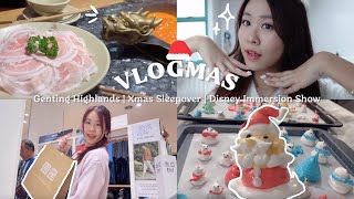 Vlogmas ⛄️❄️ Christmas at Genting Highlands, Sleepover Gift Exchange, Disney Immersion Show at MBS