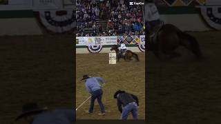 Amberley Snyder eating up this third barrel! #barrelracing #horse #subgoal#fypシ゚viral #virral#shorts