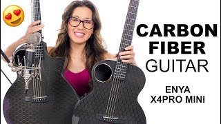 AFFORDABLE, Mini, and Mighty Carbon Fiber Guitar! ENYA X4Pro Mini Full Review and X4Pro Comparison