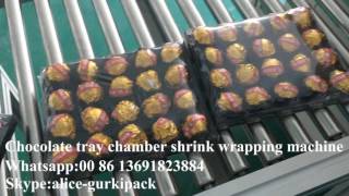 Chocolate tray shrink wrap machine,film shrinking machine