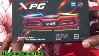 ADATA XPG spectrix D40 3000 OC 8GB Gaming Ram Unboxing Hindi