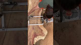 Chainsaw Milling From Above | #chainsaw #wood #stihl #granberg #powertools #lumber #diy #fyp