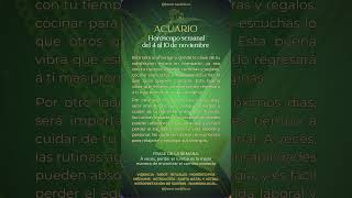 ACUARIO Horóscopo Semanal · Del 4 al 10 de noviembre #acuario #horoscopo #horoscope