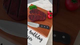 Steak birthday cake #omanfood #oman #cakedecorating #cake #muscat #baking #birthdaycake #explore