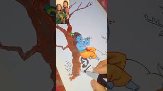 Krishna drawing for beginners| Alcohol Markers|#trending #viral #shorts #art