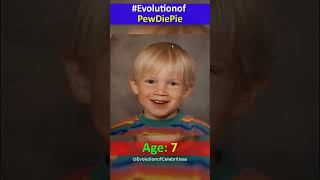 Evolution of PewDiePie #shorts #evolution #pewdiepie