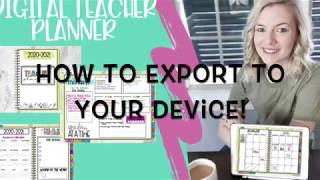 Export Digital Planner to Device