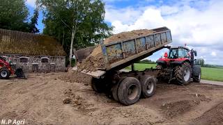 Massey Ferguson 7726S DynaVT & Fendt 718 - Transporting dirt