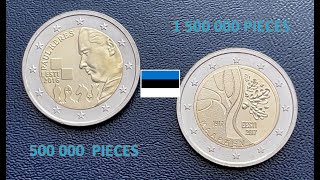 2 euro commemorative coins, estonia 2016 / 2017