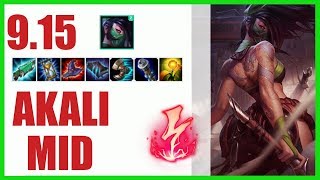 Akali Mid Ranked Challenger Build 9.15 - KR Challenger