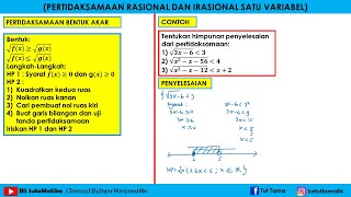 Matematika Wajib Kelas X SMA/SMK Pertidaksamaan Rasional dan Irasional (Bagian 2)