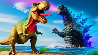 🔴 Dinosaur Fight | Red T Rex Vs Black T Rex - Dinosaurs Battle In Jurassic World