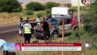 Acidente de viação envolvendo um Hiace e ligeiro | Fala CV