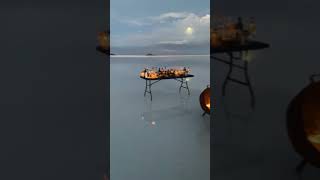 at the world's biggest mirror, a distinctive and surreal salt flat that stretches 4,086 square miles