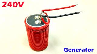 Self Starting Running Free Energy 240V 8000KW Generator Use Transformer Capacitor   Pvc Wire At Home