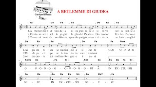 A BETLEMME DI GIUDEA spartito accordi testo (choir cantiperlamessaIT)