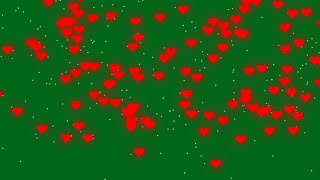 LOVE PARTICLES FALLING effect Green screen animation Motion Background Free Stock Footage